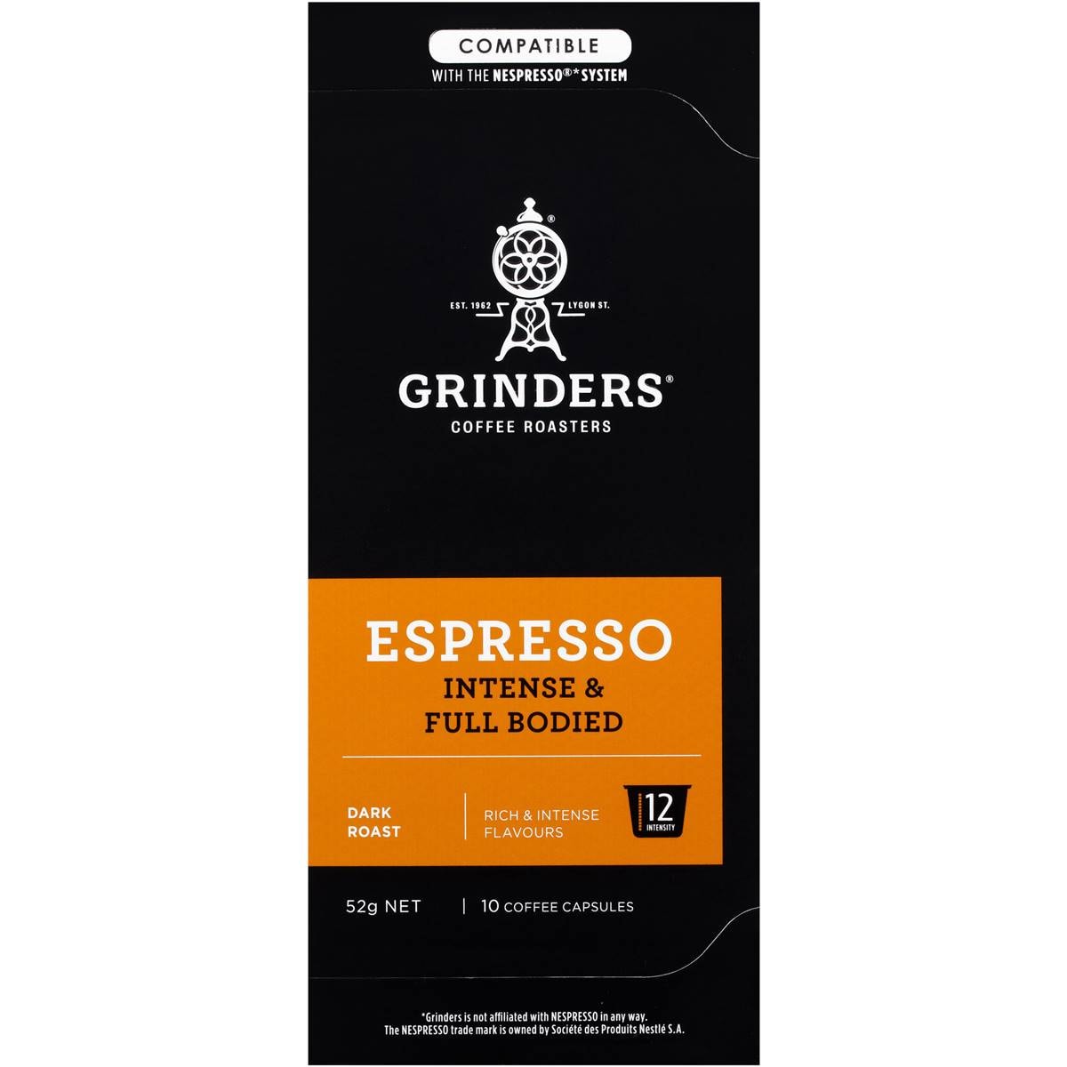 Grinders Coffee Capsules Espresso Nespresso System 10 Pack Woolworths