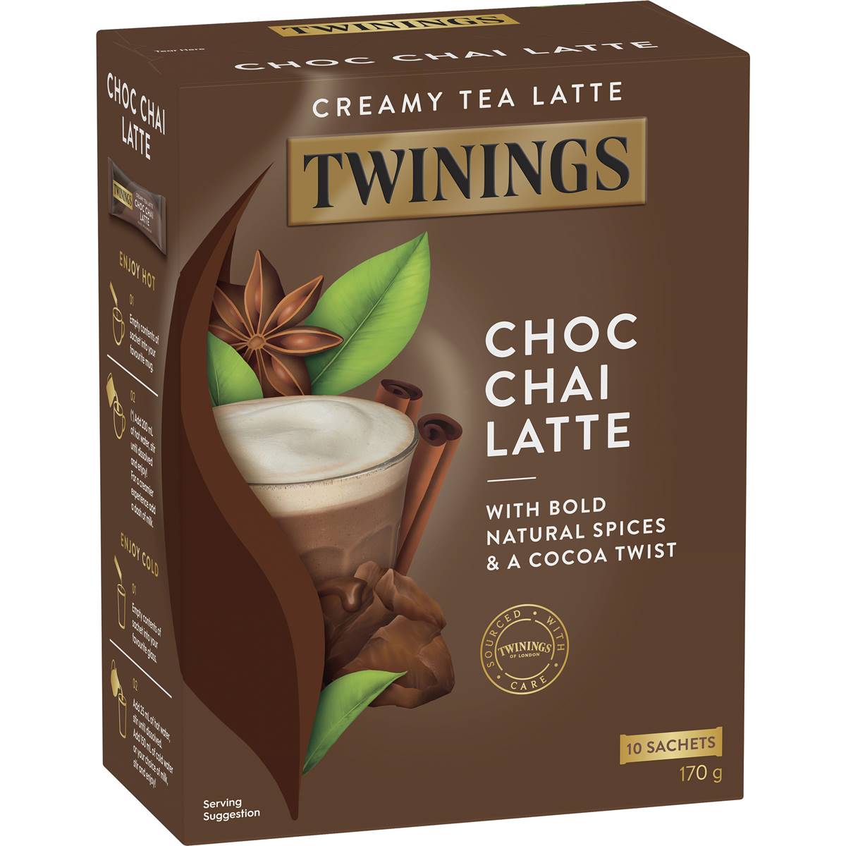 Twinings Choc Chai Latte Sachets 10 Pack Woolworths