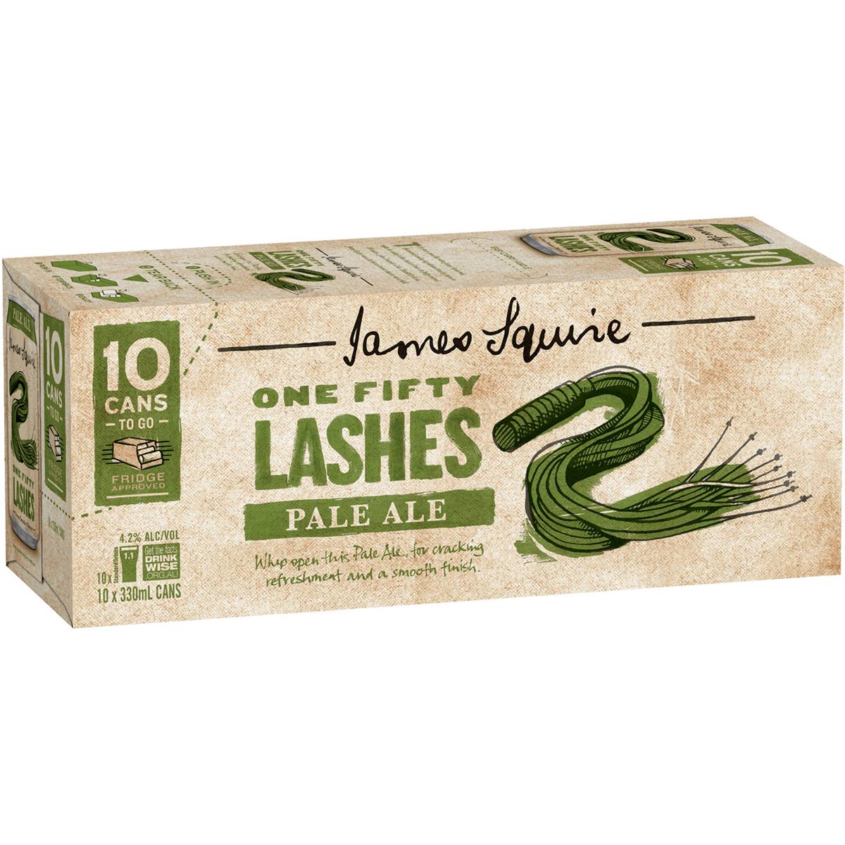 James Squire 150 Lashes Pale Ale Cans 330ml X 10 Pack Woolworths   659108 