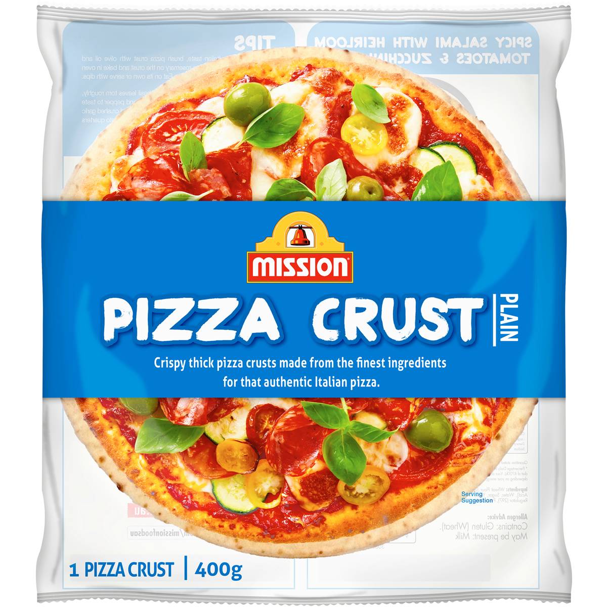 Mission Gourmet Pizza Base Original 400g Each Woolworths
