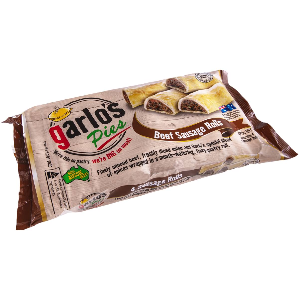 Garlos Beef Sausage Rolls