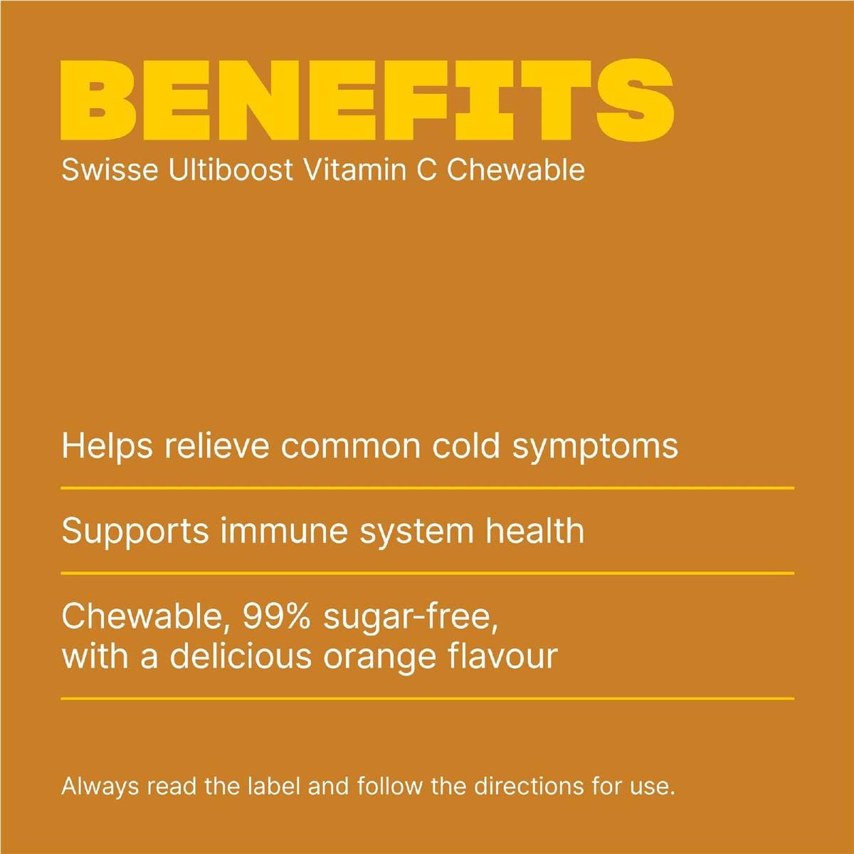 Swisse Ultiboost Vitamin C Chewable Tablets 500mg 310 Tablets Woolworths