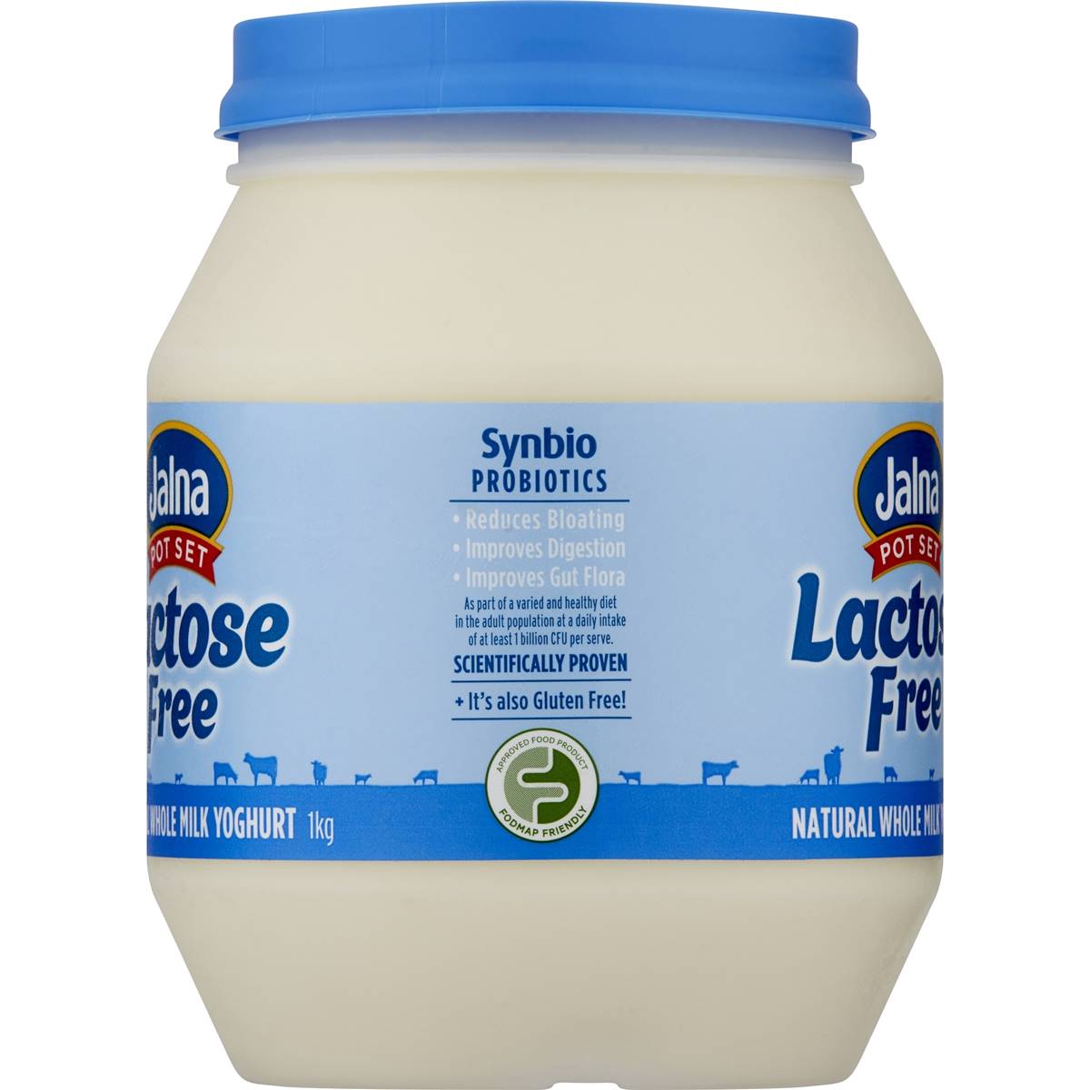 Jalna Whole Milk Yoghurt Lactose Free Natural 1kg Woolworths
