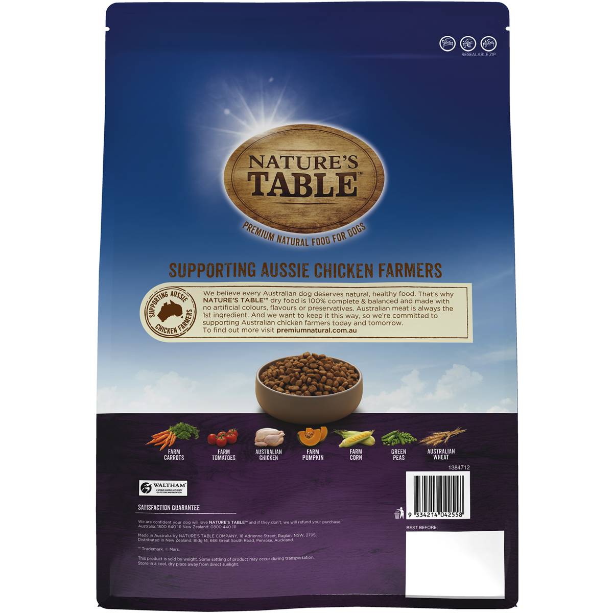 Nature's Table Small Breed Australian Chicken With Farm Vegetables Dry