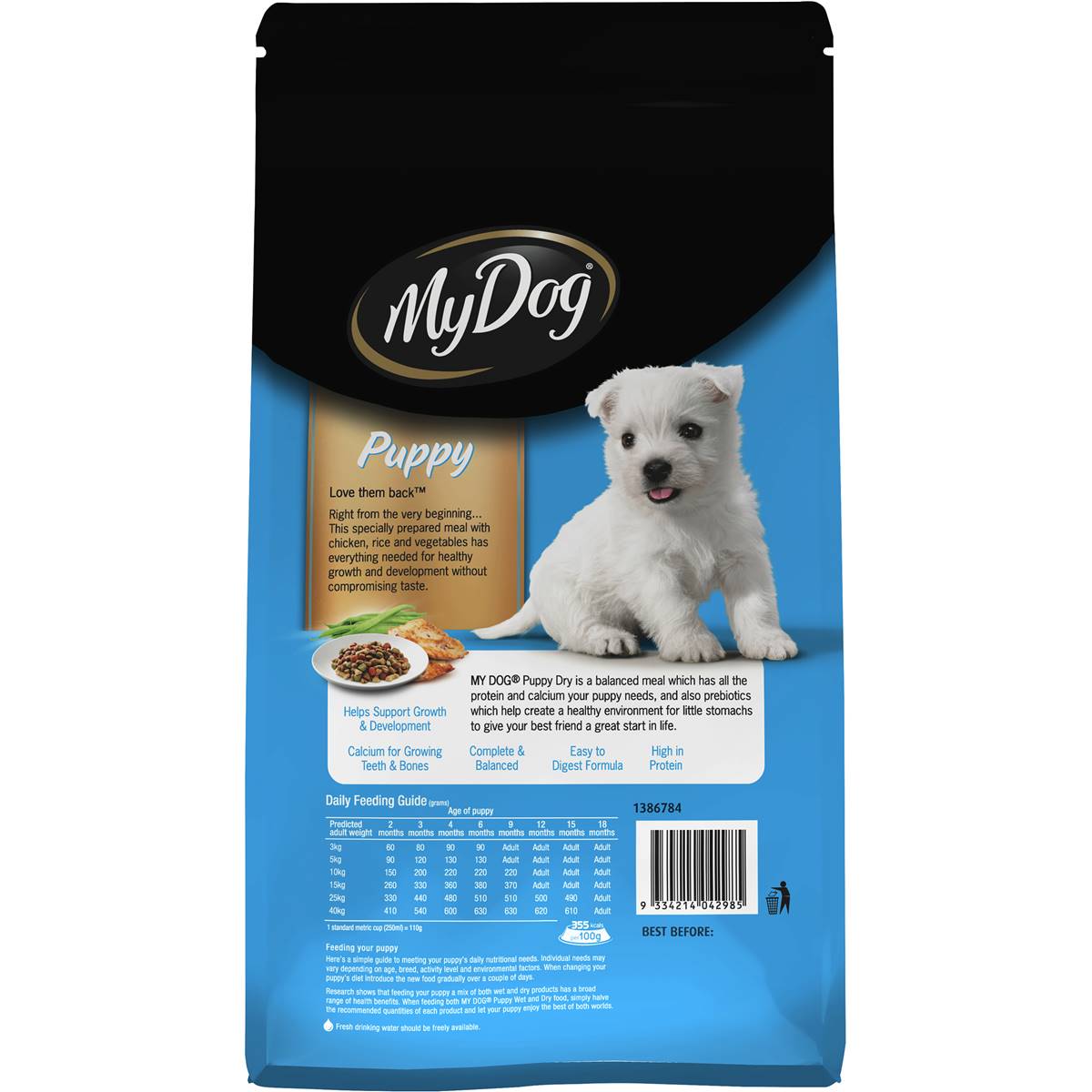 My Dog Tender Chicken With Rice & Vegetables Dry Puppy Food 1.5kg ...