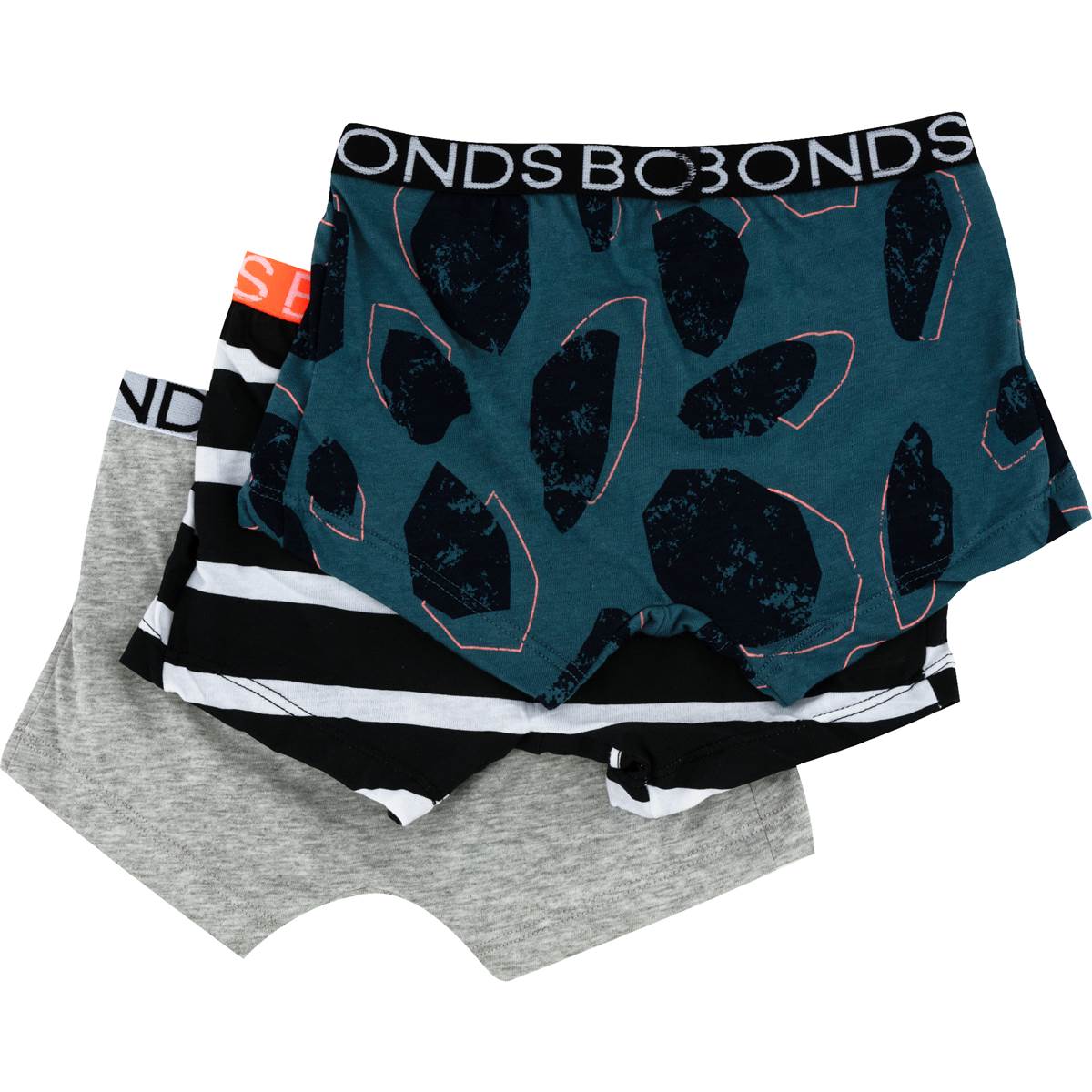Bonds Boys Underwear Trunks Size 46 Or 68 Assorted 3 Pack Woolworths