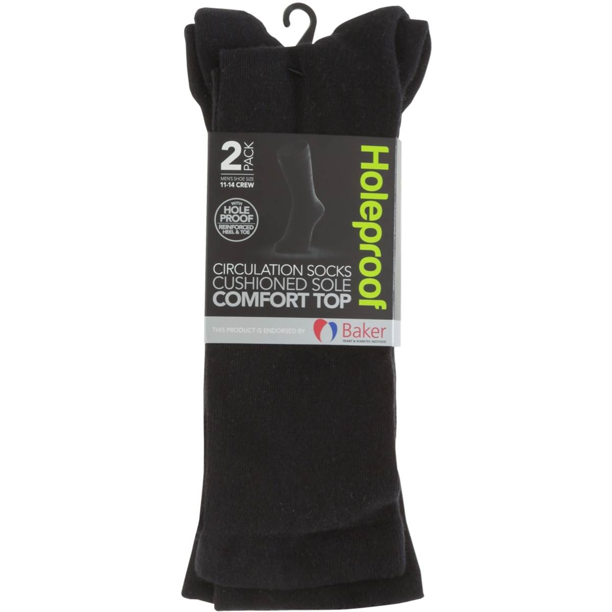 Holeproof Circulation Socks Size 11-14 2 Pack | Woolworths