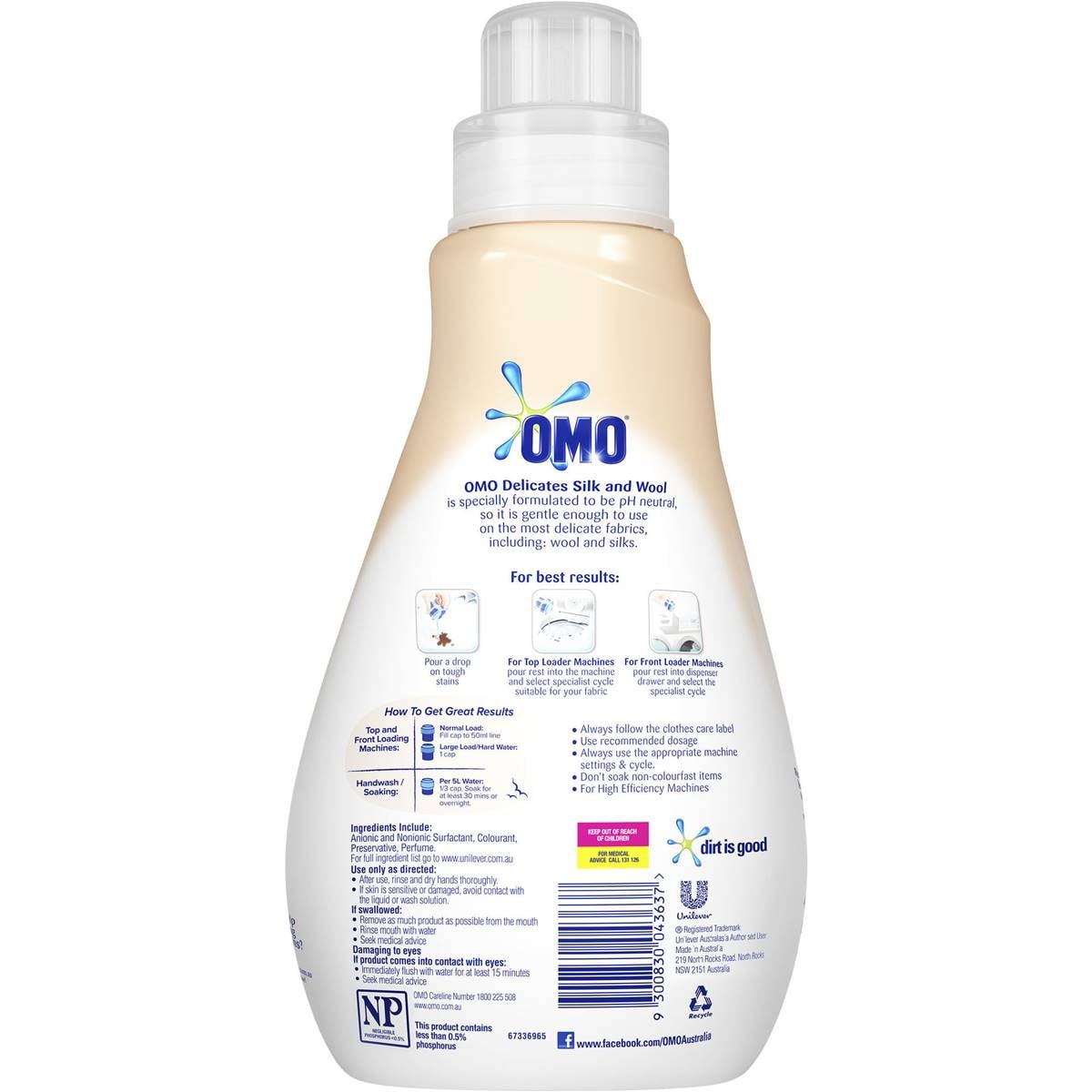 Omo Specialty Laundry Liquid Delicates Silk & Wool 1l Woolworths