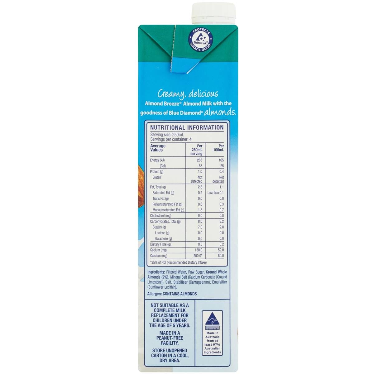 Blue Diamond Almond Breeze Original Almond Milk 1l Woolworths