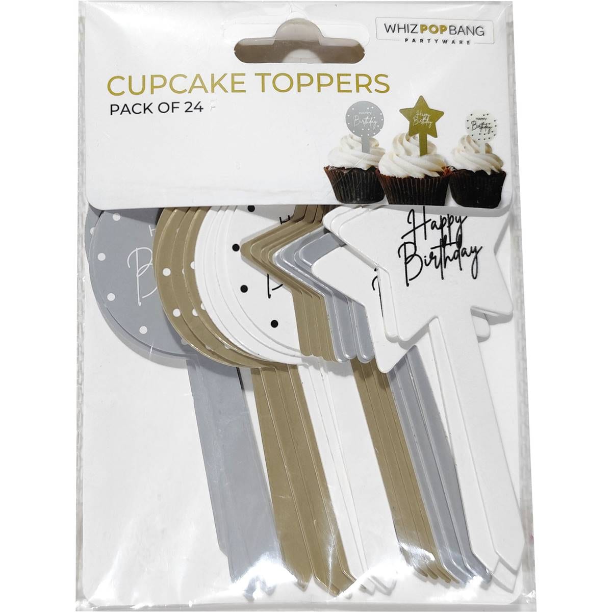 Whiz Pop Bang Cupcake Toppers Assorted 24 Pack Woolworths