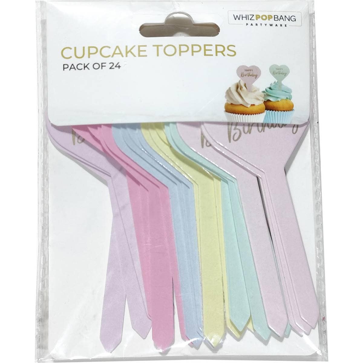 Whiz Pop Bang Cupcake Toppers Assorted 24 Pack Woolworths