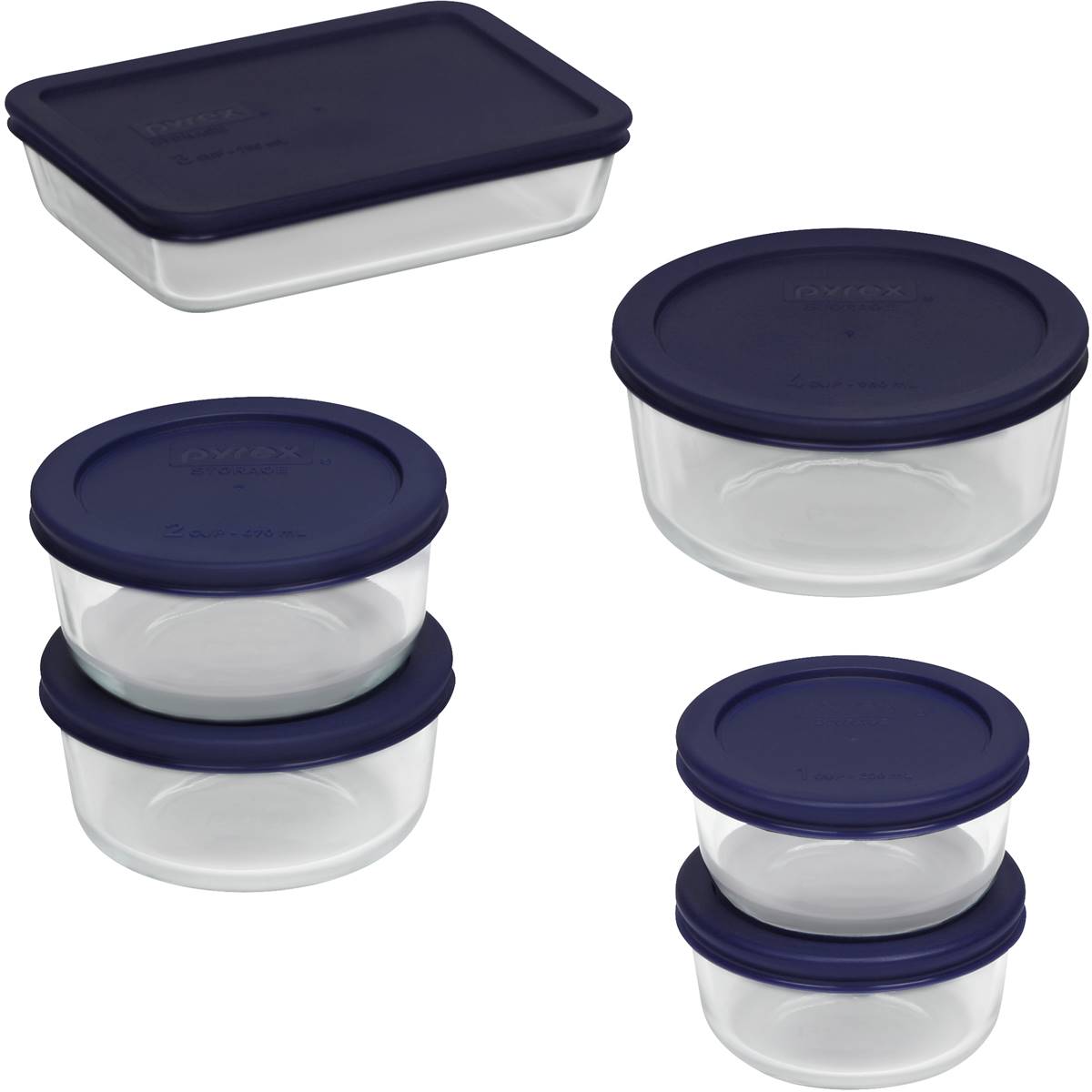 Pyrex Simply Store Blue Lids