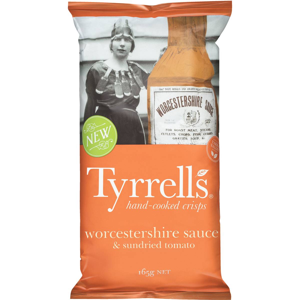 Tyrrell's Hand-cooked Worcestershire & Sundried Tomato Crisps