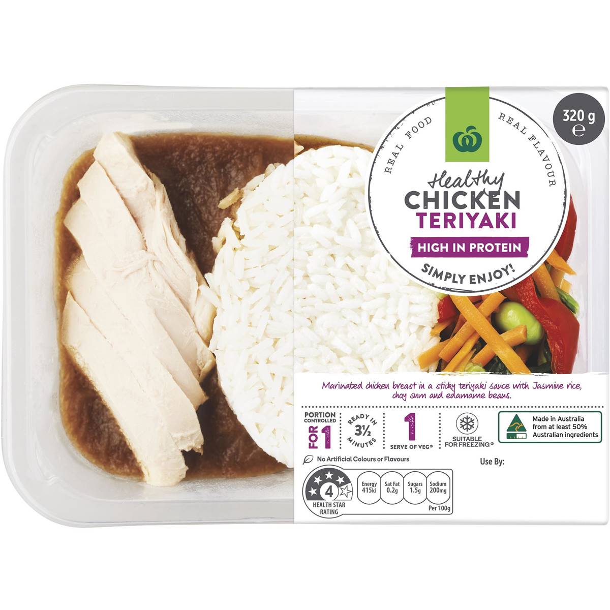 Woolworths Healthy Teriyaki Chicken 320g 