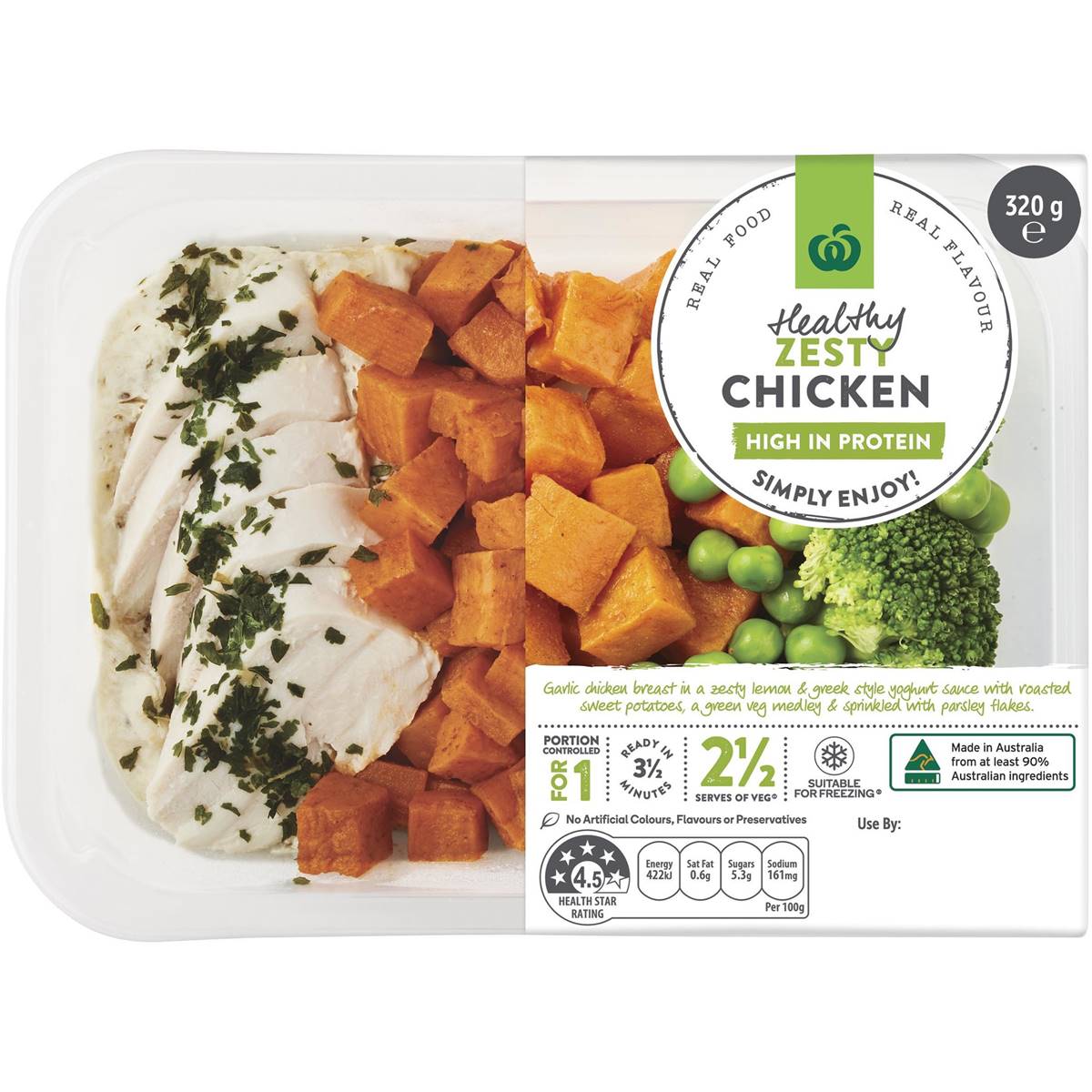 Woolworths Healthy Zesty Chicken & Sweet Potato 320g | Woolworths