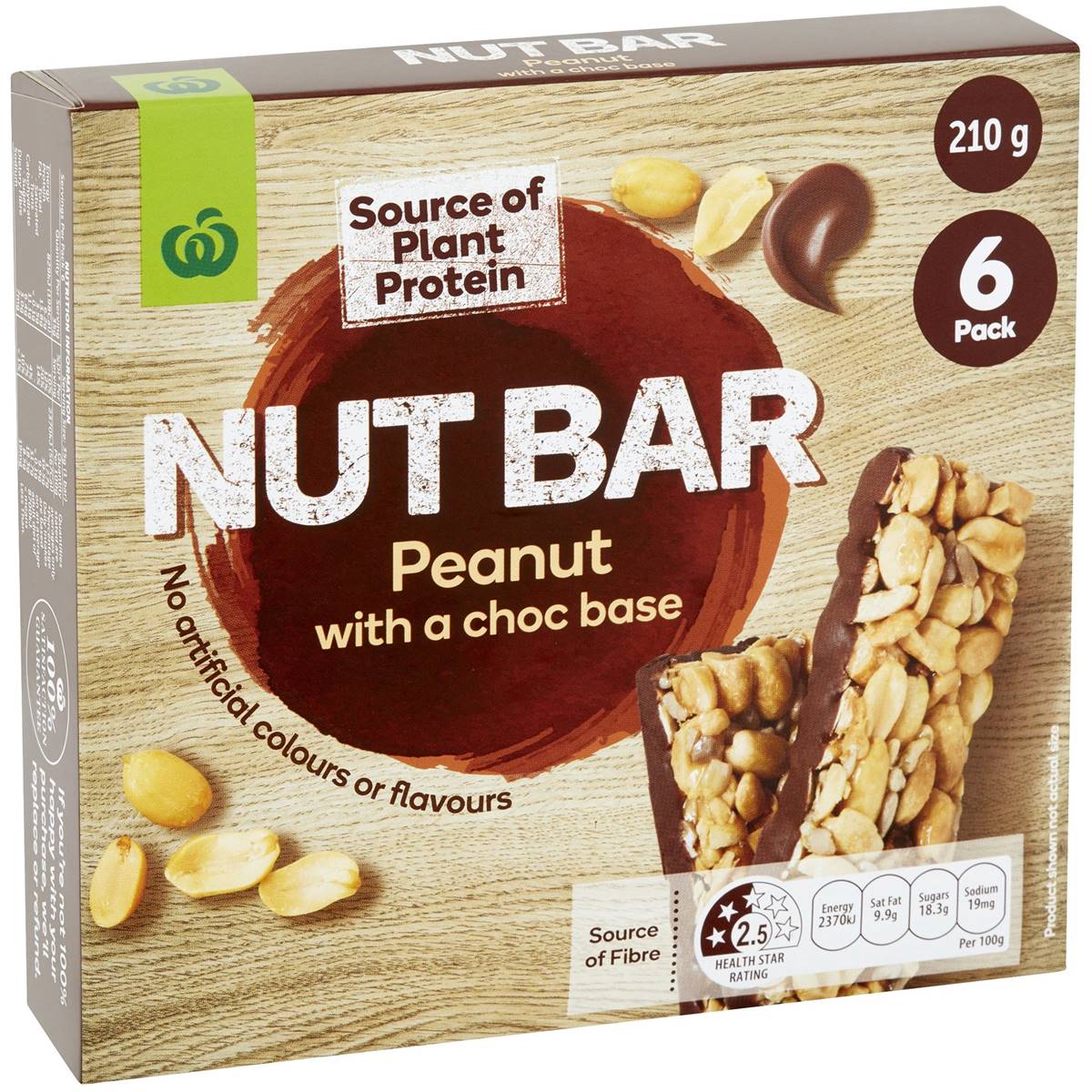 Woolworths Choc Peanut Nut Bars 210g Woolworths