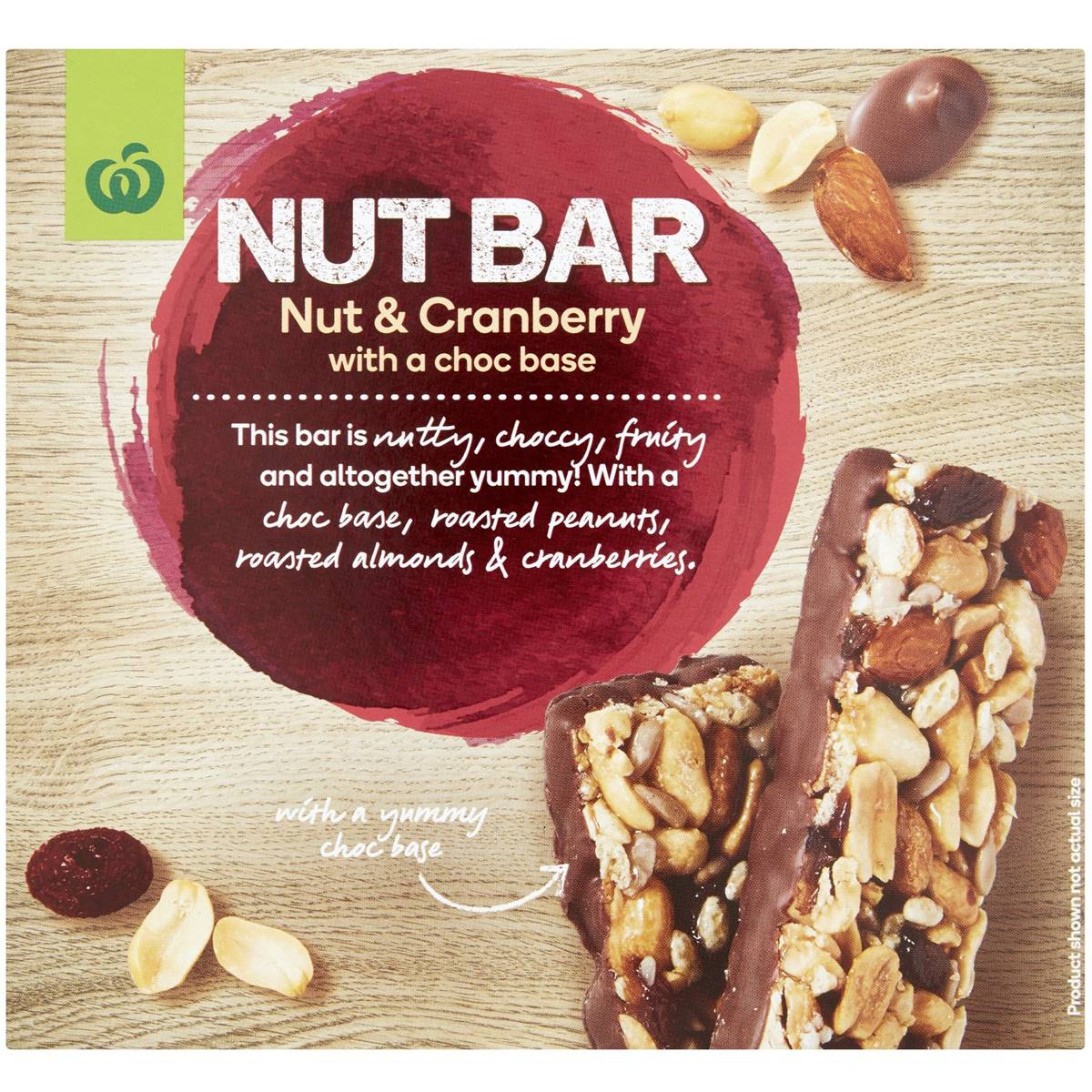 Woolworths Choc Almond & Cranberry Nut Bars 210g Woolworths