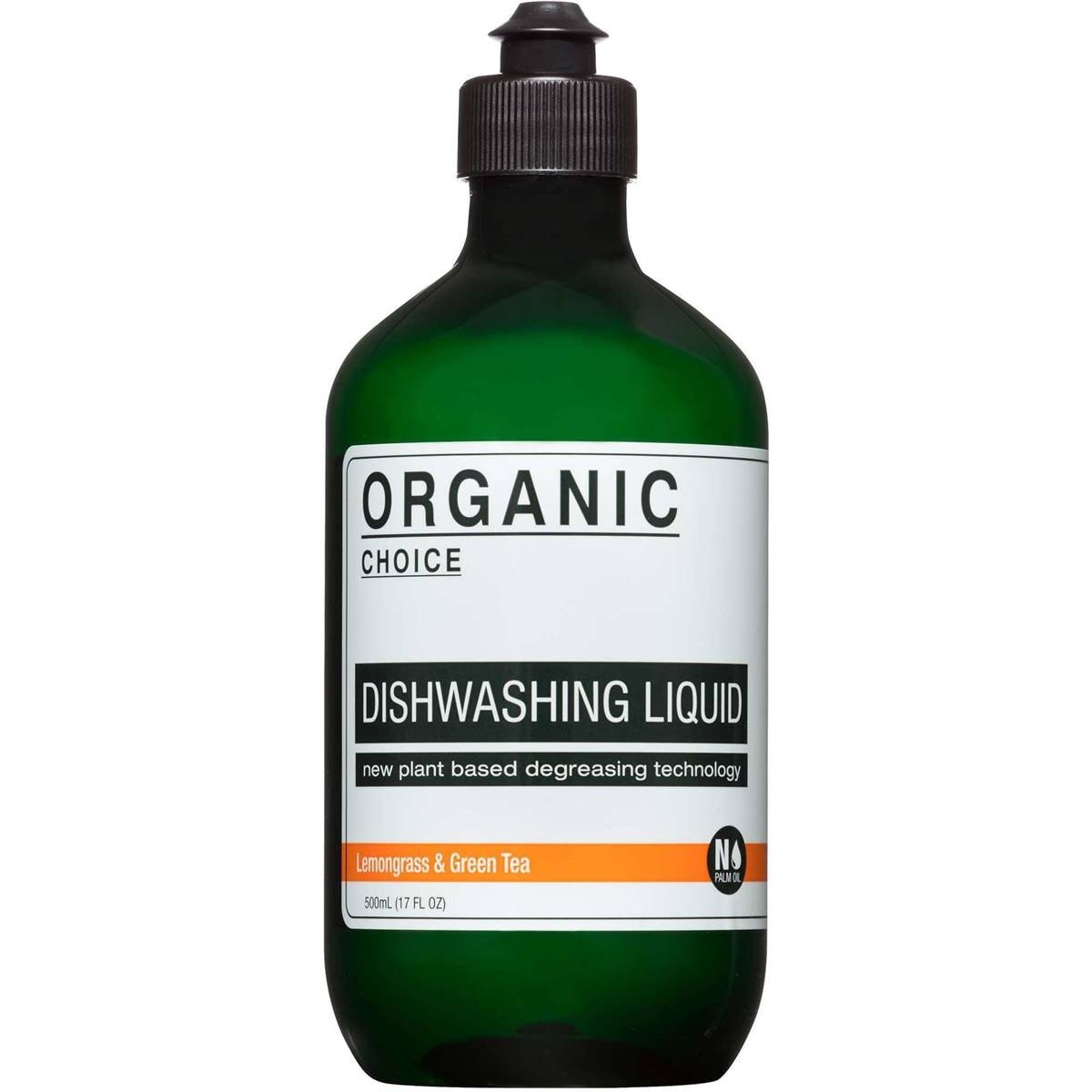 Organic Choice Dishwashing Liquid Lemongrass & Green Tea 500ml Woolworths