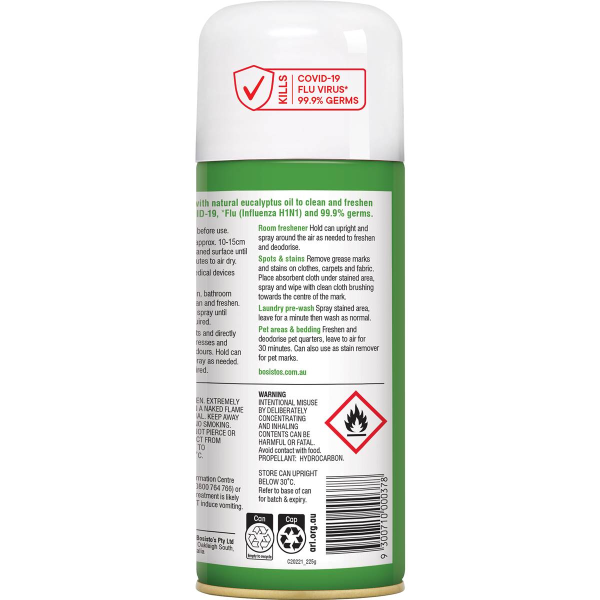 Bosisto's Eucalyptus Spray 225g Woolworths