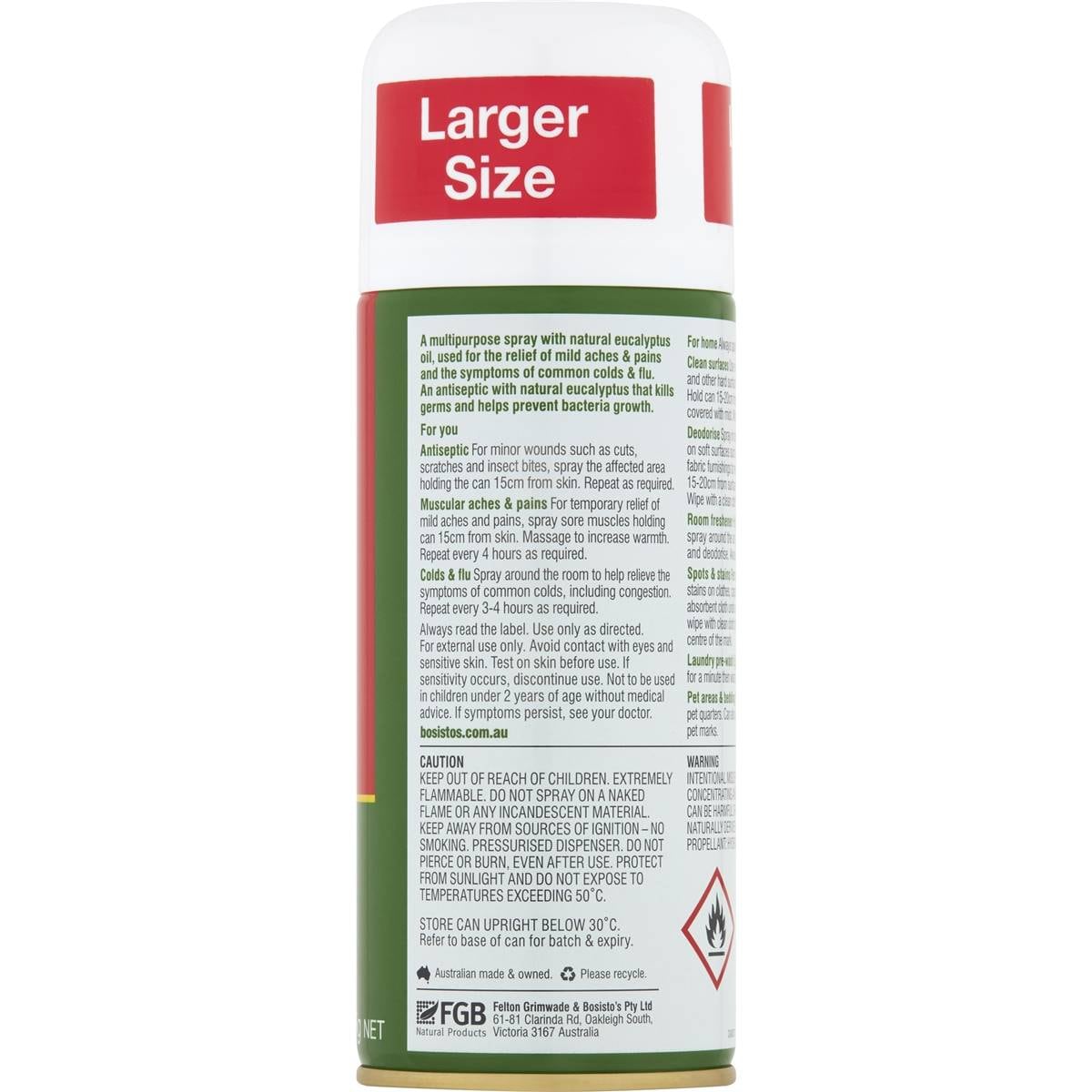 Bosisto's Eucalyptus Spray 225g Woolworths