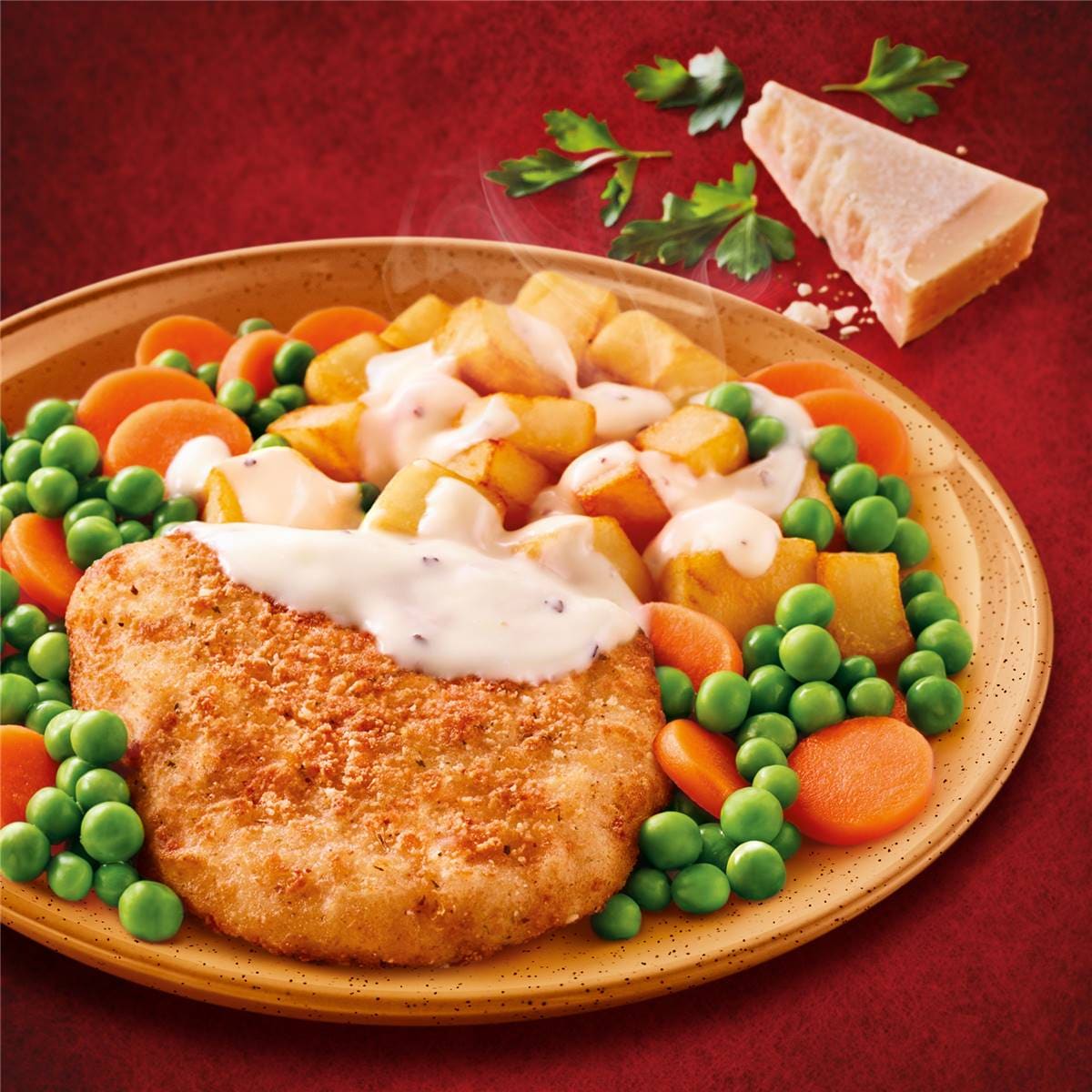Mccain Herb & Parmesan Chicken Schnitzel Frozen Meal 310g Woolworths