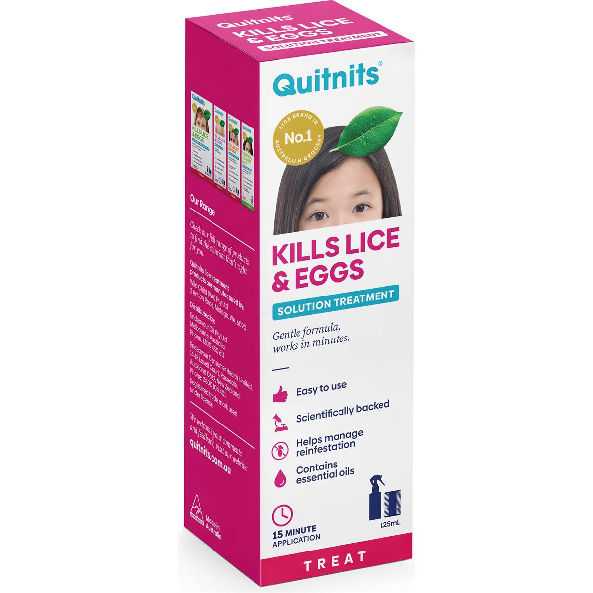 Quitnits Head Lice Solution 125ml | Woolworths