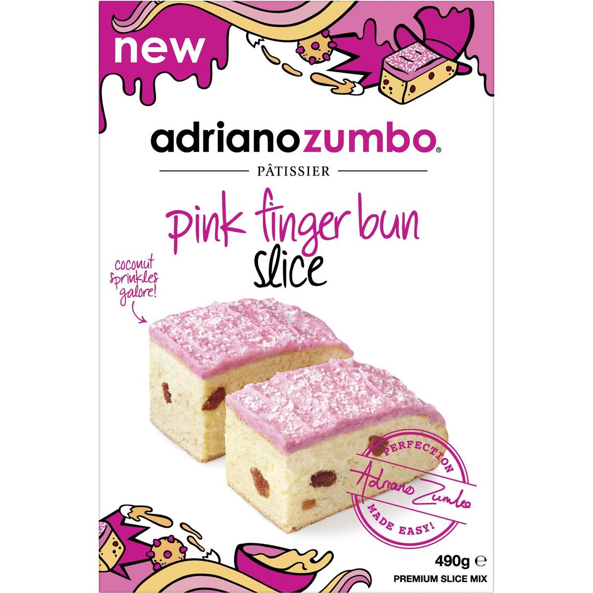 Adriano Zumbo Pink Finger Bun Slice Mix