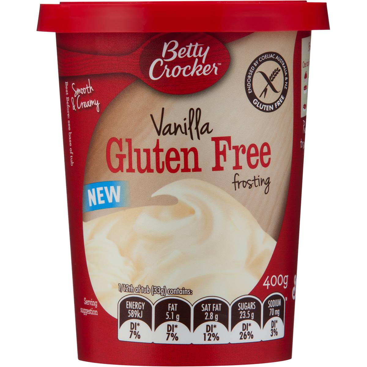 Betty Crocker Vanilla Gluten Free Frosting 400g Woolworths