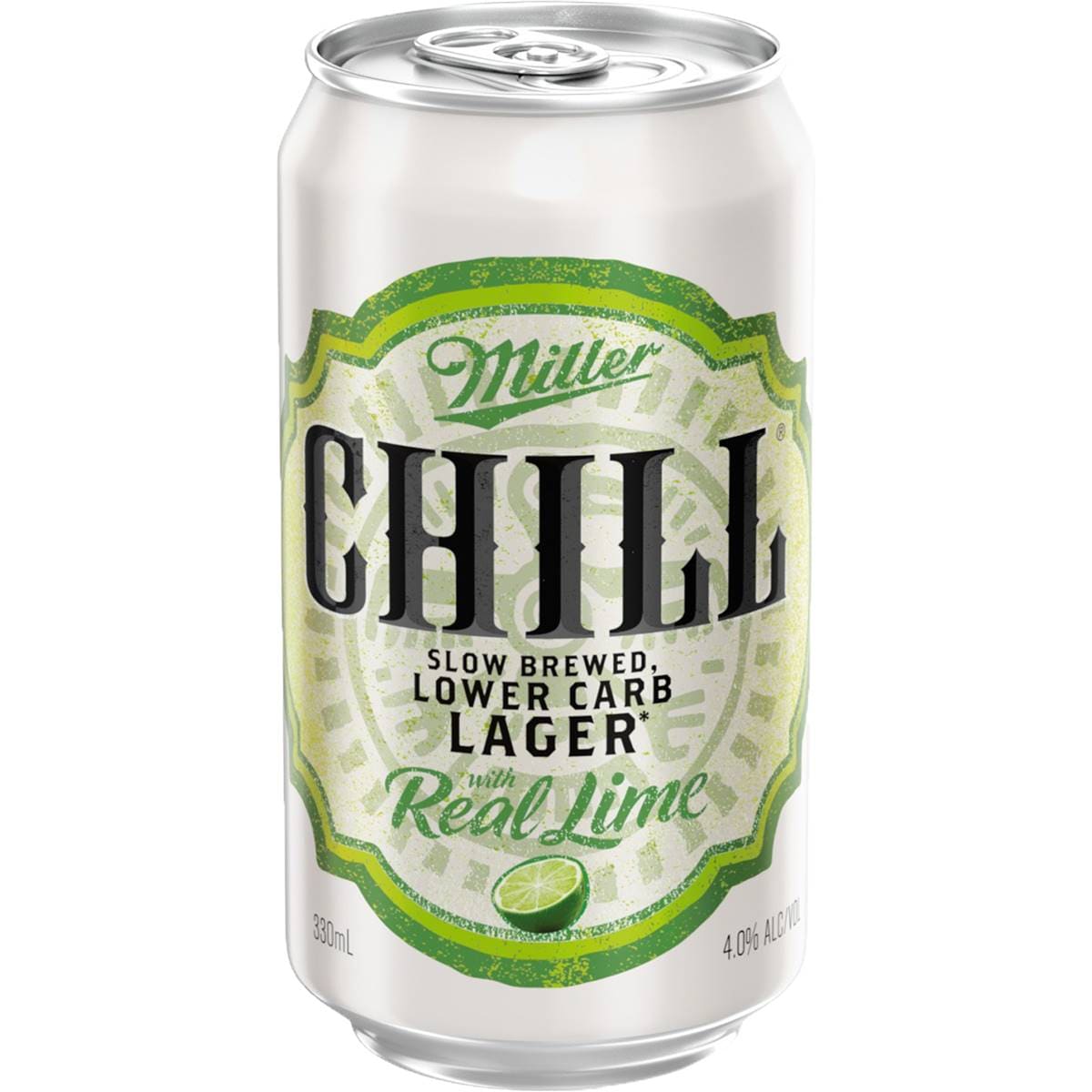 Miller Slow Brewed Low Carb Lager With Real Lime Cam 330ml Woolworths