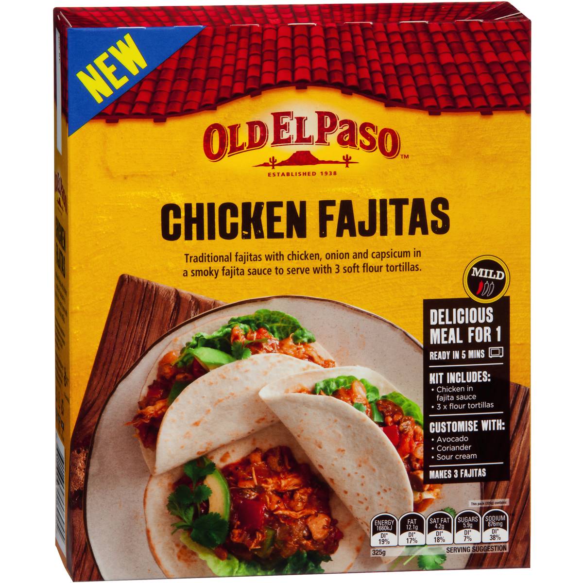 Calories Fajitas Poulet Old El Paso