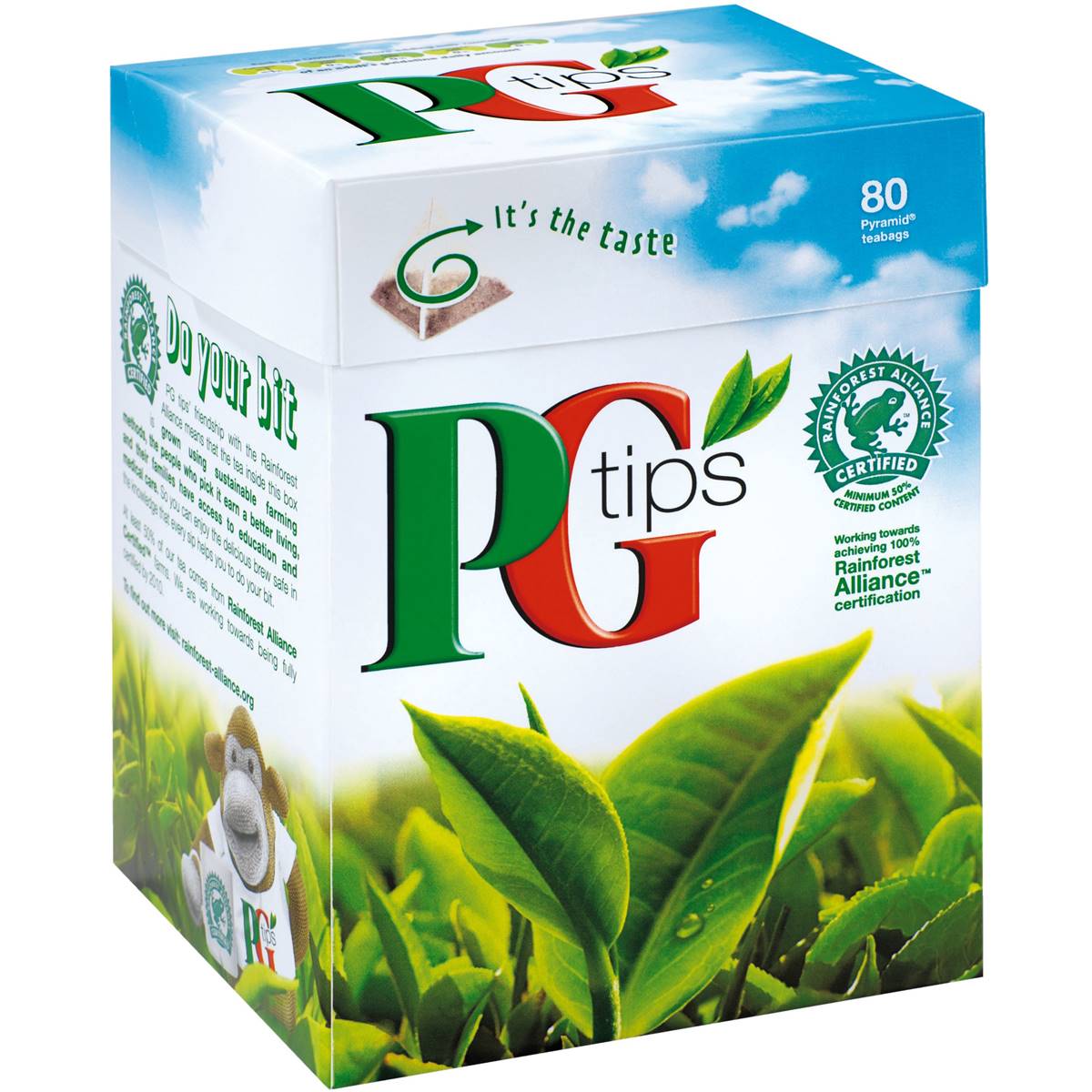 Pg Tips Pyramid Teabags 80 Pack Woolworths