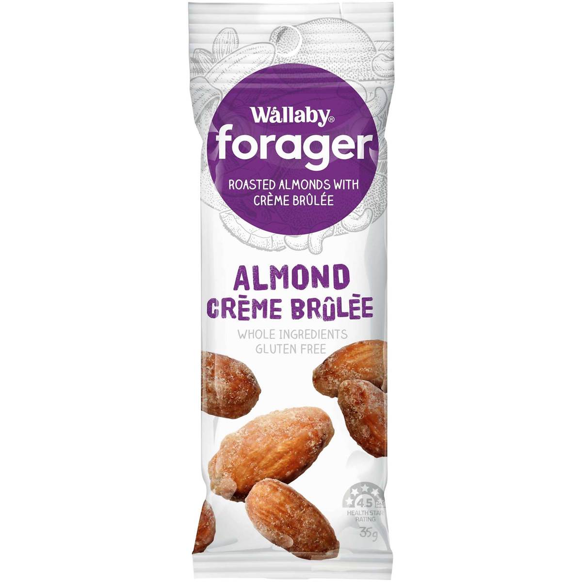 Wallaby Forager Roasted Almonds With Creme Brulee