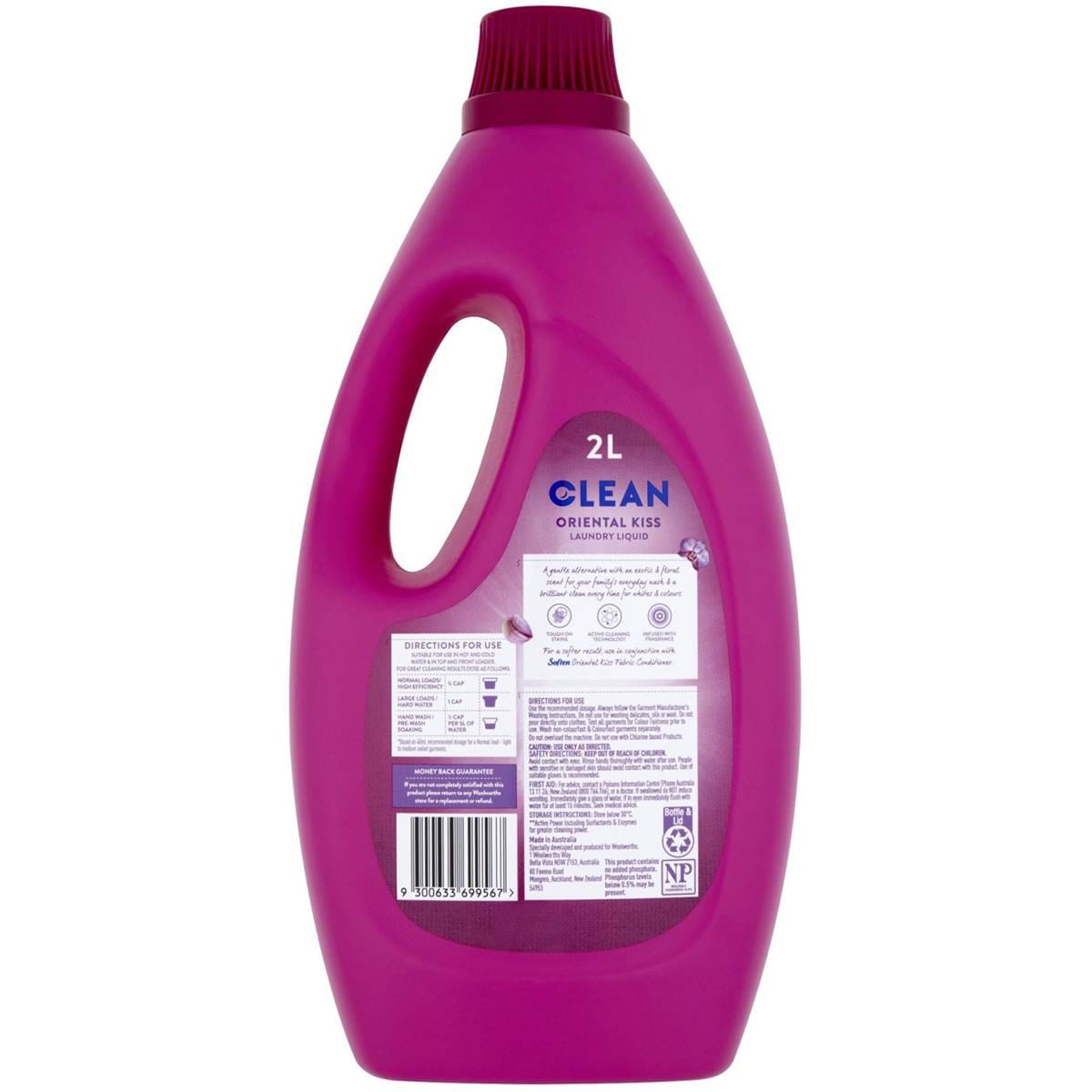 Clean Laundry Liquid Oriental Kiss 2l Woolworths