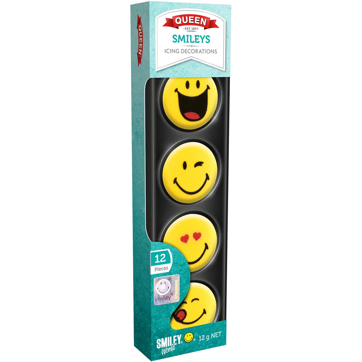 Queen Smiley Icing Decorations 12 Pack Woolworths