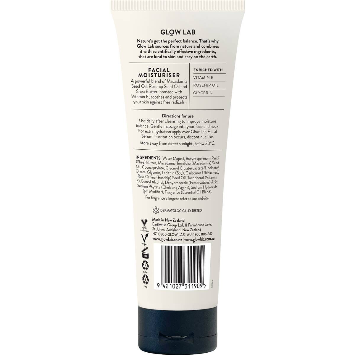 Glow Lab Moisturiser 100ml Woolworths