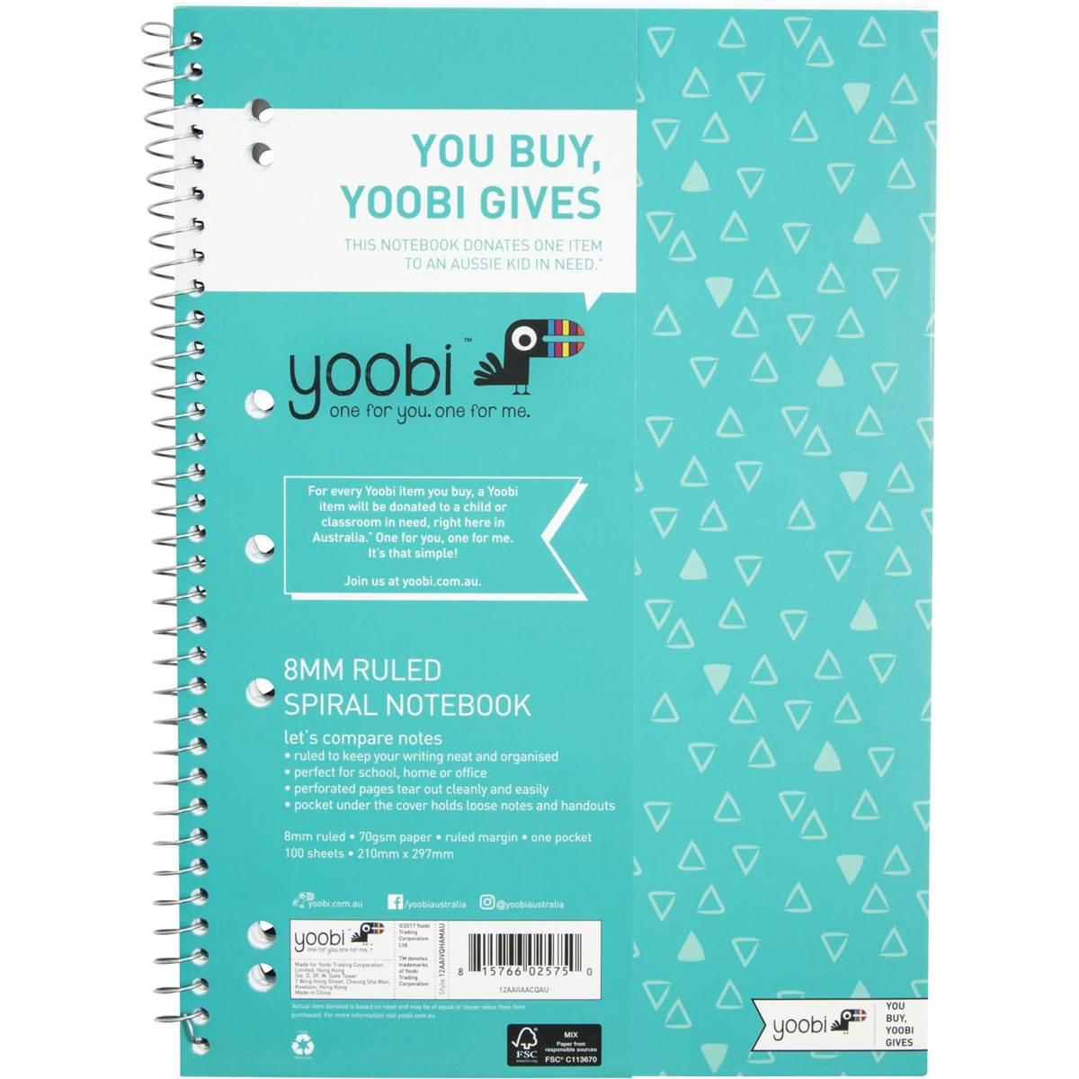 Yoobi A4 Spiral Notebook Assorted Each | Woolworths