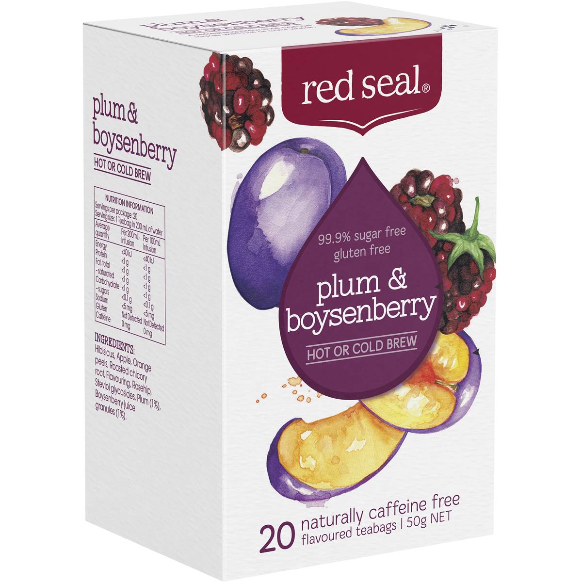 Red Seal Fruit Tea Plum & Boysenberry 20 Pack Woolworths