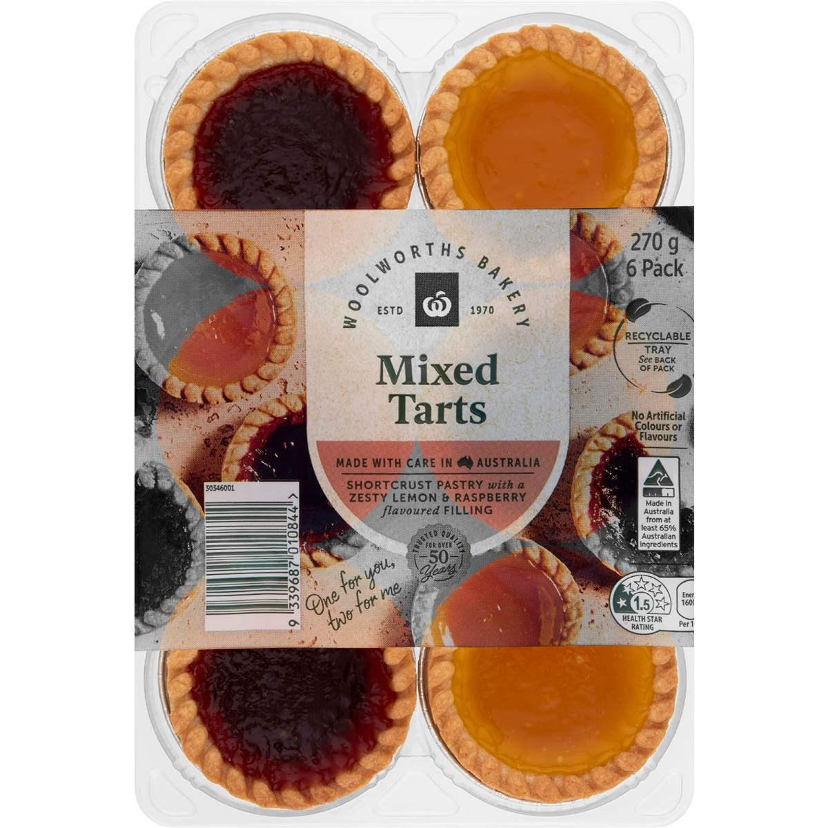 Woolworths Mixed Tarts 6 Pack Woolworths
