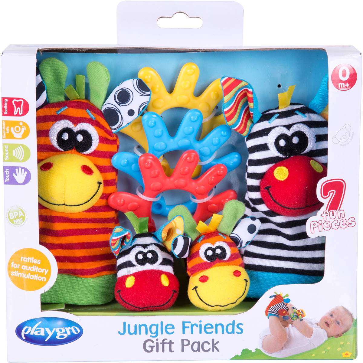 Playgro jungle wrist rattle cheap and foot finder set