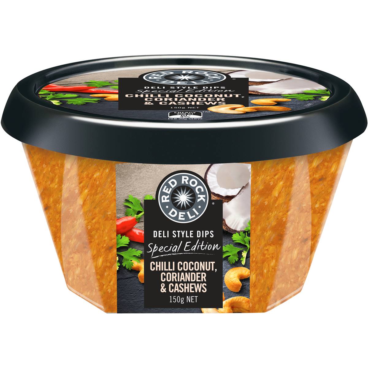 Red Rock Deli Chilli Coconut Coriander Cashews Dip 150g Woolworths