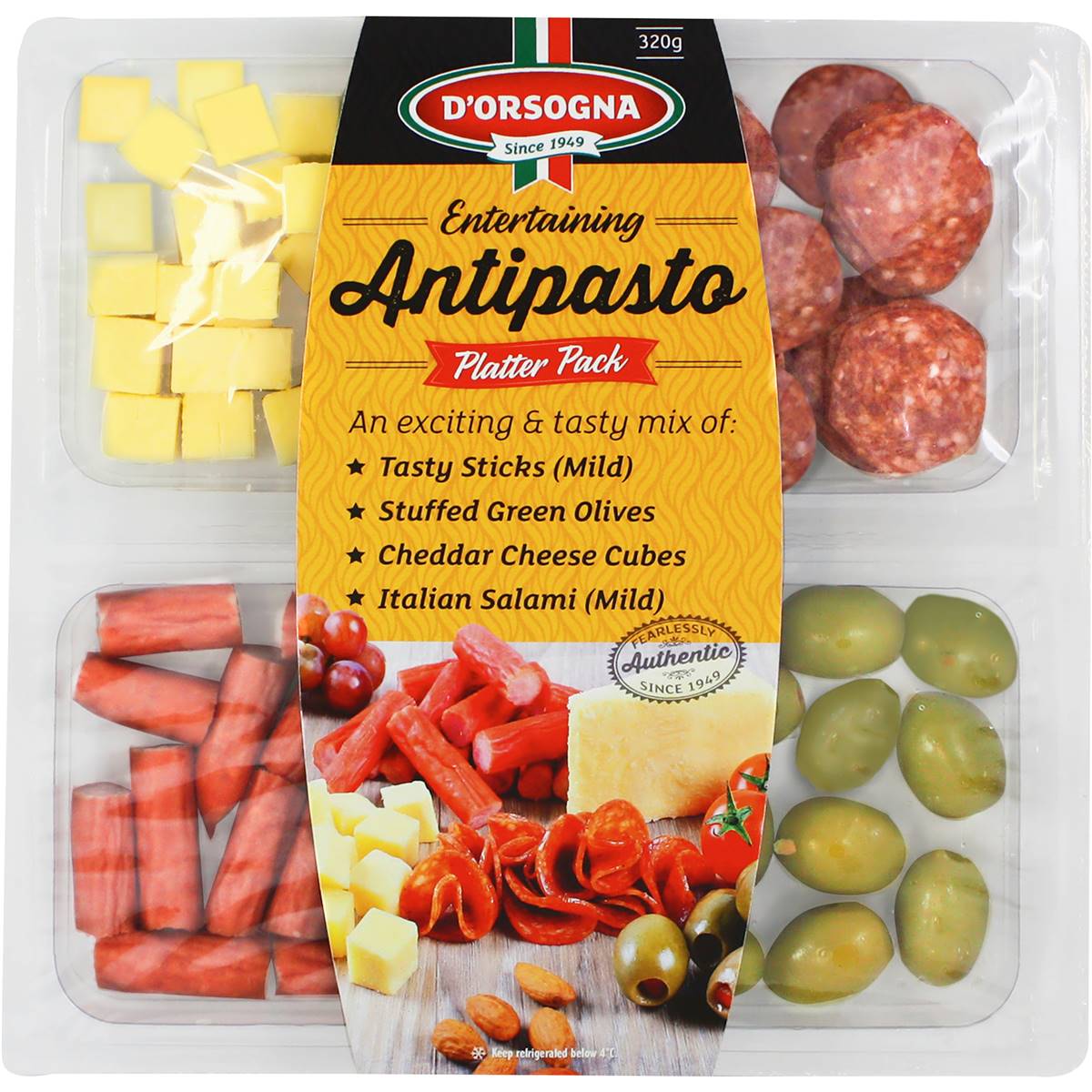 D'orsogna Antipasto Entertaining Platter 320g Woolworths