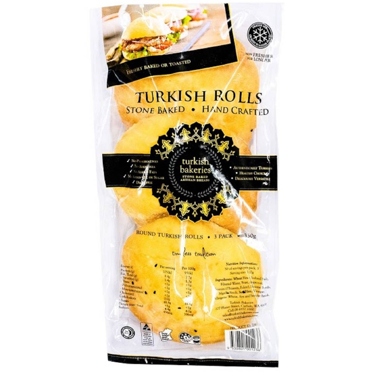 Turkish Bakeries Stone Baked Round Rolls Hand Crafted