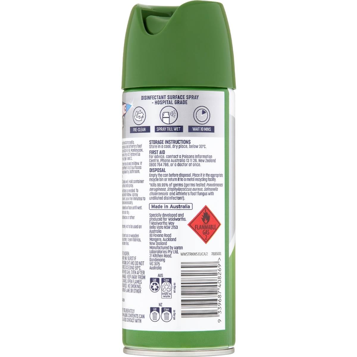 Strike Disinfectant Spray Eucalyptus 300g Woolworths