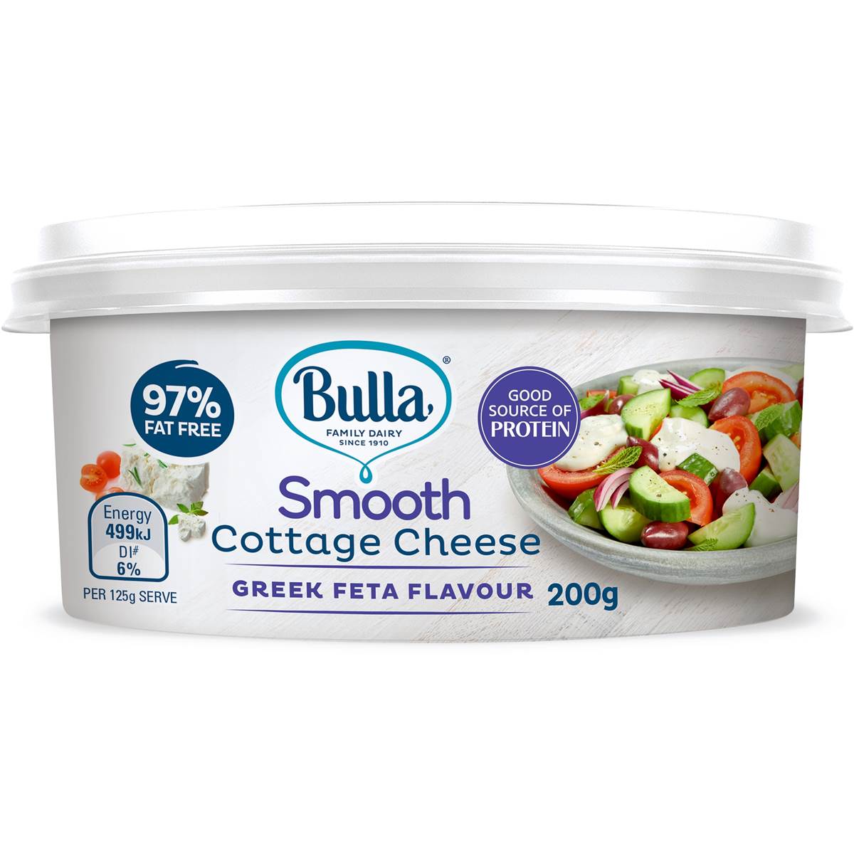 Bulla Smooth Cottage Cheese Greek Feta 200g Woolworths