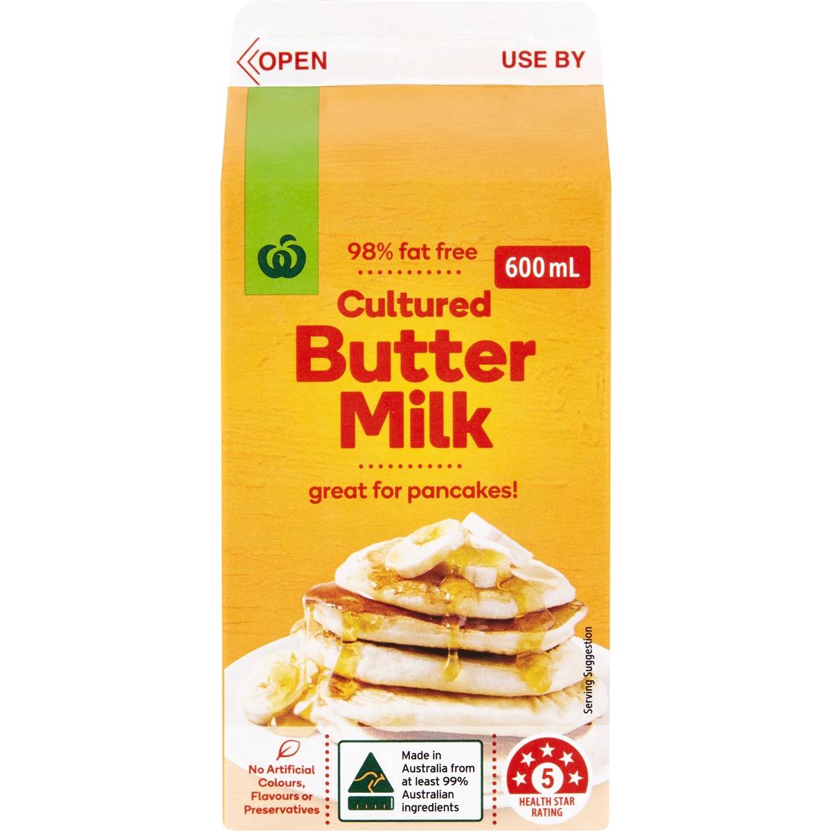 Woolworths Buttermilk 600ml Woolworths