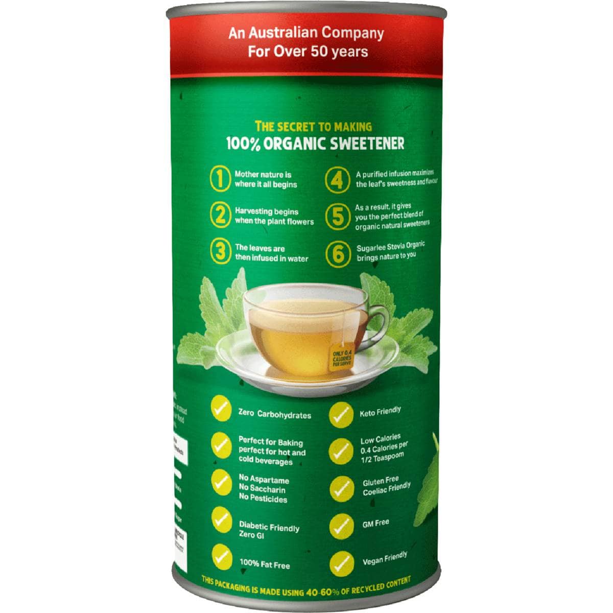 Sugarless Stevia Organic 350g Woolworths