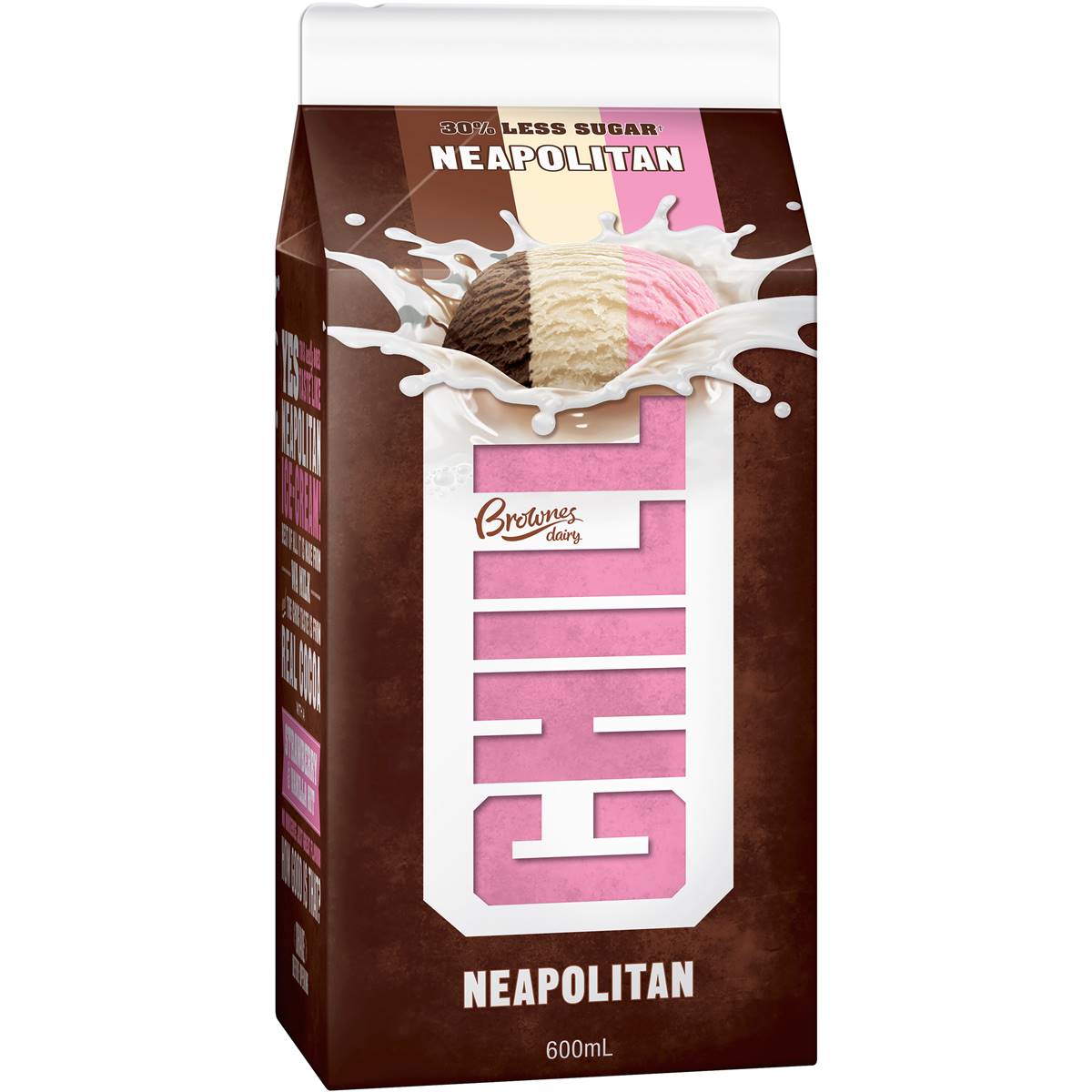 Brownes Chill Neapolitan 600ml | Woolworths