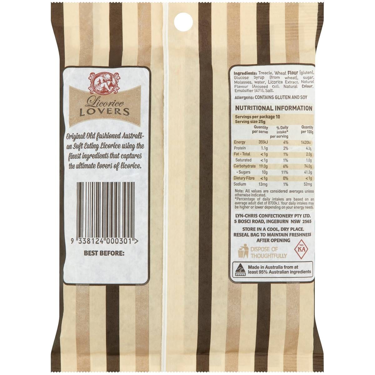 Licorice Lovers Soft Eating 250g Woolworths