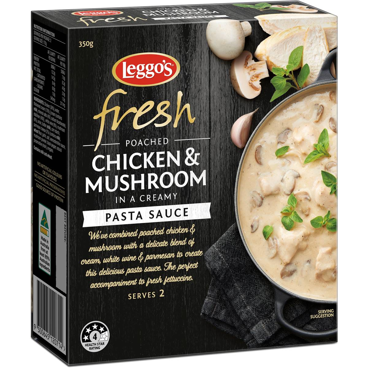 Leggo's Fresh Poached Chicken & Mushroom Pasta Sauce 350g | Woolworths