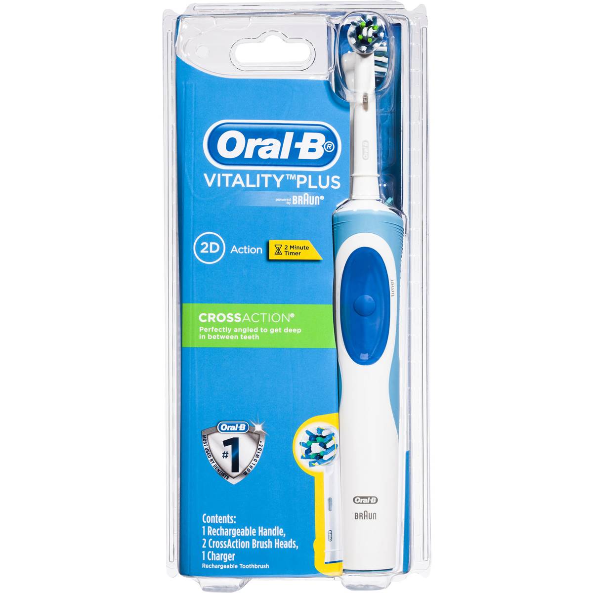 Oral-b Vitality Plus Crossaction Power Electric Toothbrush Each ...